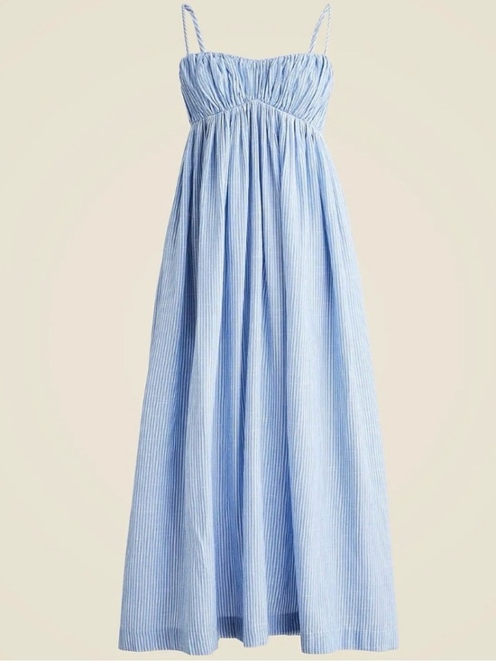 J. Crew Dresses & Skirts - J. Crew Light Blue Striped Maxi Dress